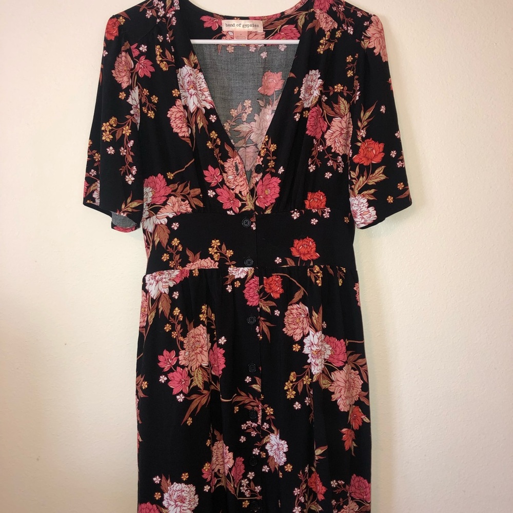 Black floral dress
